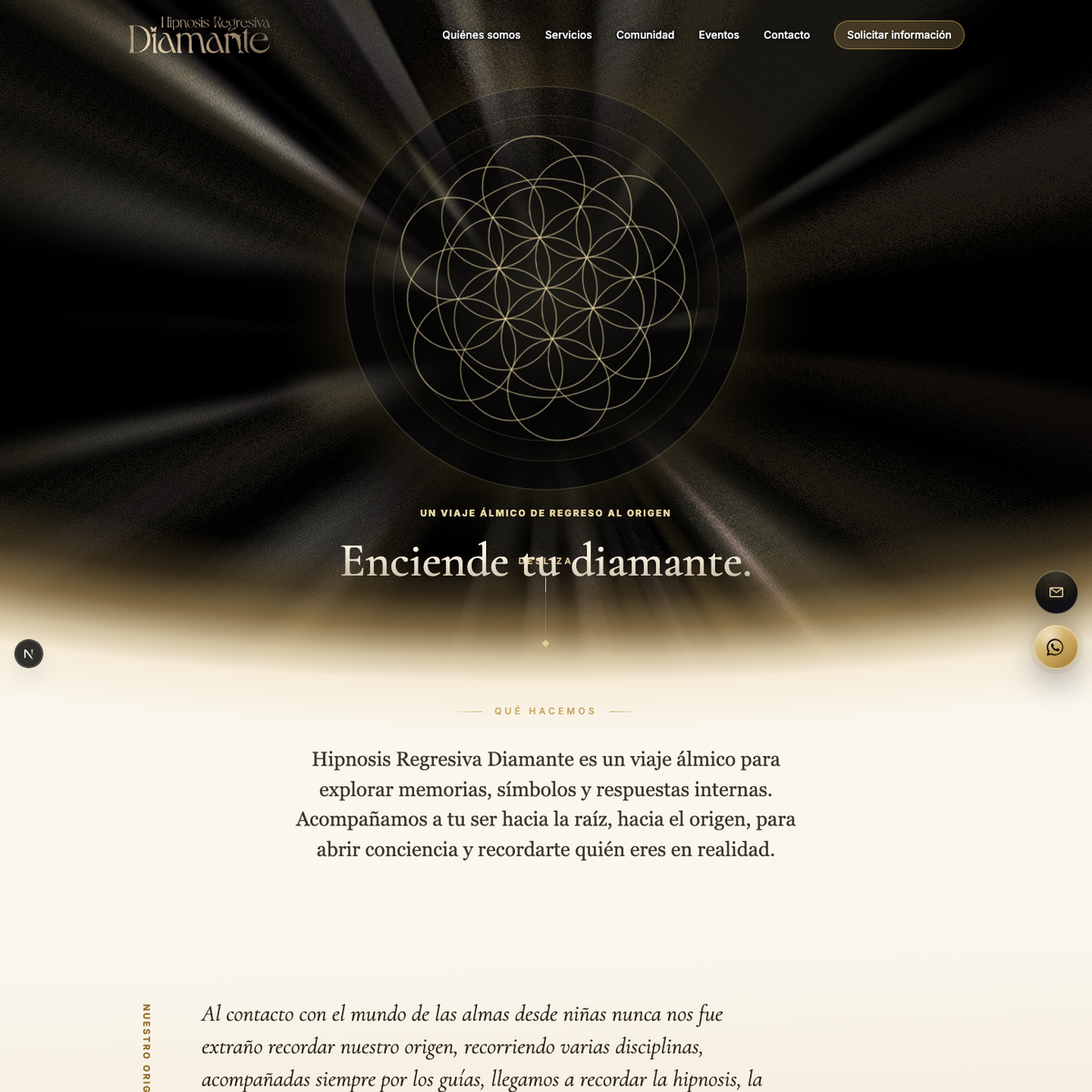 Referencia del sitio de Hipnosis Regresiva Diamante